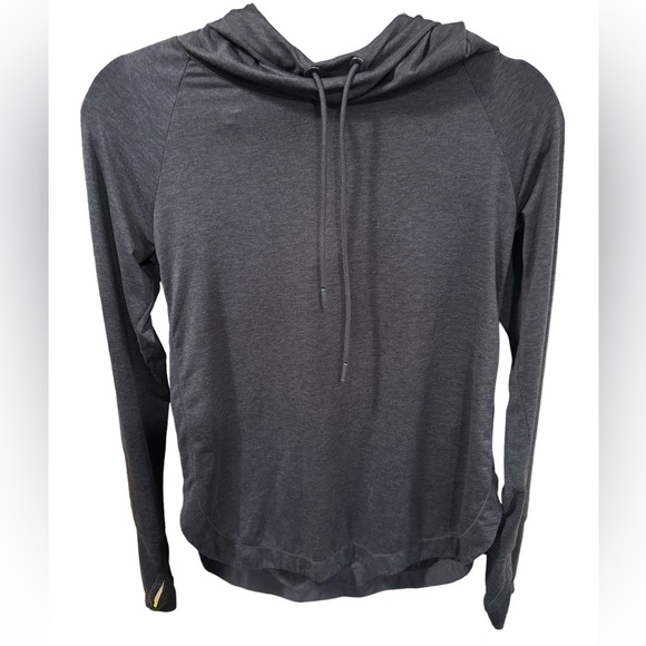 Athleta Wom Running Hoodie NWOT. Navy Drawstrings Thumbholes - Picture 1 of 3